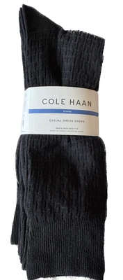 Paquete de calcetines de vestir informales para hombre Cole Haan azul/multicolor, 6 pares - nuevos Foto 1 de 3