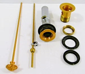 Sherle Wagner Assortment of Gold Plated Pulls and Drain Fittings - Picture 1 of 13
