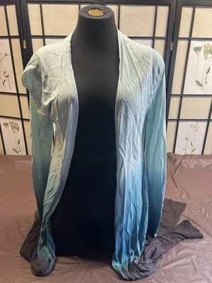 Cárdigan Largo y Cami Casa Blanca Mercado Negro Ombre Combo Talla Grande Foto 1 de 4