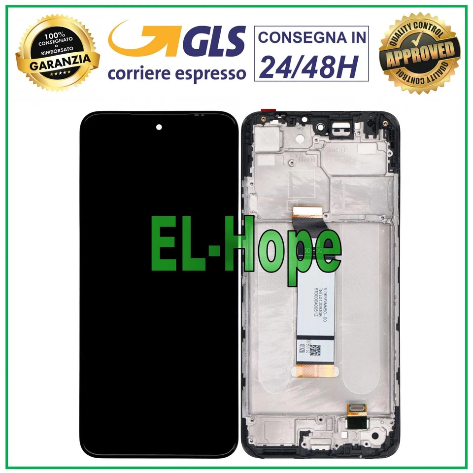 DISPLAY LCD + FRAME PER XIAOMI REDMI NOTE 10 5G M2103K19G TOUCH SCREEN VETRO - Immagine 1 di 1