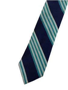 J Crew Kids Crewcuts Boy’s Youth Neck Tie Blue Stripe 52” Sz 8-16 Silk free ship - Picture 1 of 7
