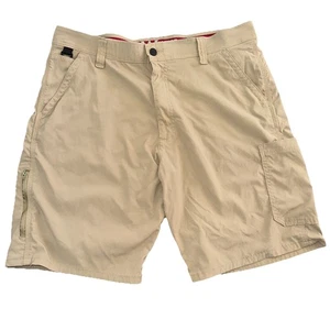 Pantalones Cortos Carga Wrangler Para Hombres 36 Caqui Cremallera Bolsillo Lateral Frente Plano 10" Entrepierna - Imagen 1 de 5