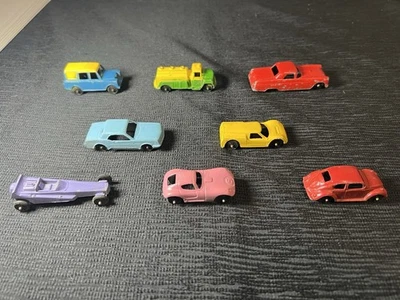 Lot Of  8 Vintage Tootsie Toy Diecast Metal Cars And Trucks Rare 2-color Version - Image 1 of 4