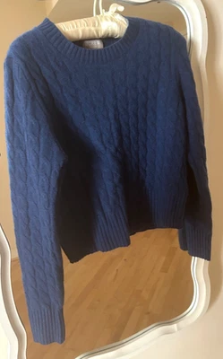 Cabo de cashmere escovado J Crew tamanho pequeno, azul - Imagem 1 de 4
