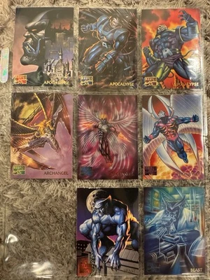 1995 年漫威杰作近完整 145(151 张)基础卡套装,#1-151 Fleer — 第 1/4 张图片