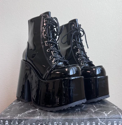 PRE-LOVED DEMIA CAMEL 203 черный лакированная кожа размер: 6 (SH001) - Изображение 1 из 4