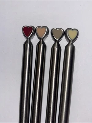 Juego de 4 horquillas para fondue Williams Sonoma Heart Brochetas Acero Inoxidable Foto 1 de 4