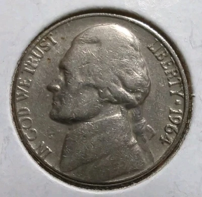 1964-D RPM Jefferson níquel "moeda variedade" D dentro de um erro D - Imagem 1 de 3