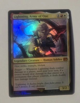 MTG - Lightning, Army of One - Foil - Final Fantasy - Image 1 of 2