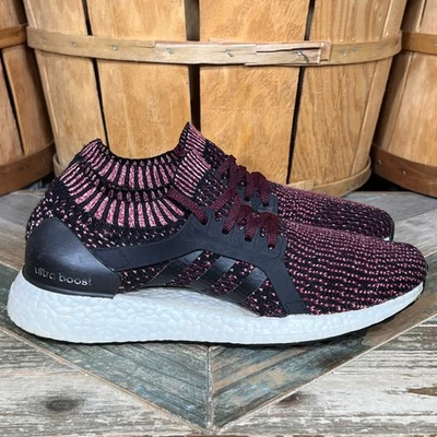 Tênis de corrida Adidas UltraBoost X roxo preto FlyKnit BY1674 feminino tamanho 6.5 - Imagem 1 de 4