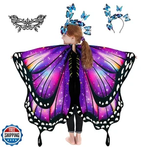 RekTak Alas de Mariposa para Niñas, Disfraz de Mariposa para Fiesta de Halloween Niños  - Imagen 1 de 5
