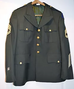 "DSCP" by MARYLAND CLOTHING CO Men's Wool Blend Army Green Coat/Jacket Size 43 - Picture 1 of 11