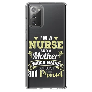 Clear Case for Galaxy Note Nurse and a Mother Busy and Proud - Picture 1 of 7