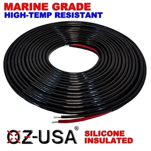 14 AWG 2 cables 30 ft 12v 24v recubierto de estaño cobre marino barco ligero silicio aislado - Imagen 1 de 7