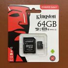 Kingston Micro SD 64GB SDHC Memory Card Mobile Phone Class 10 With SD ADAPTER
