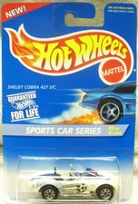 Nip 1995 Hot Wheels 1/64 Diecast White Shelby Cobra Car #3/4 Sports Car Malaysia