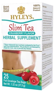 Hyleys Slim Tea Cranberry Flavor - Weight Loss Herbal Supplement Cleanse and Det - Picture 1 of 12