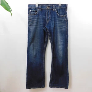 Pantalones de mezclilla Silver Jeans Co. ZAC azules desgastados relajados rectos para hombre W34/L34 - Imagen 1 de 10