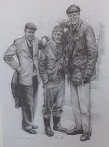 LAST OF THE SUMMER WINE CHARCOAL PRINT A4 PRINT - Picture 1 of 4