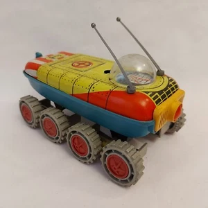 Vintage UdSSR Space Rover Batterie Blechspielzeug MoonWalker Kosmos Sowjet 60er - funktioniert - Bild 1 von 18