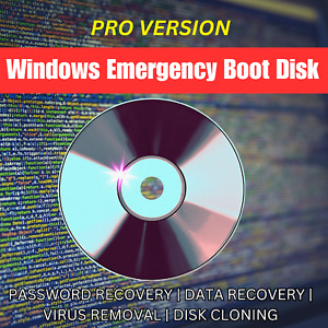 NEW Windows Emergency Boot Disk Windows Version PC Repair DVD