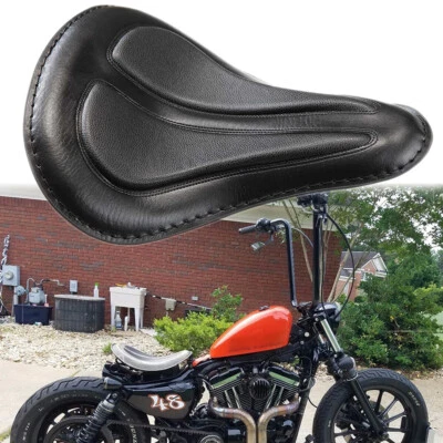 Assentos solo de mola preta para motocicleta 13" para Harley Sportster 1200 XL Dyna Custom - Imagem 1 de 4