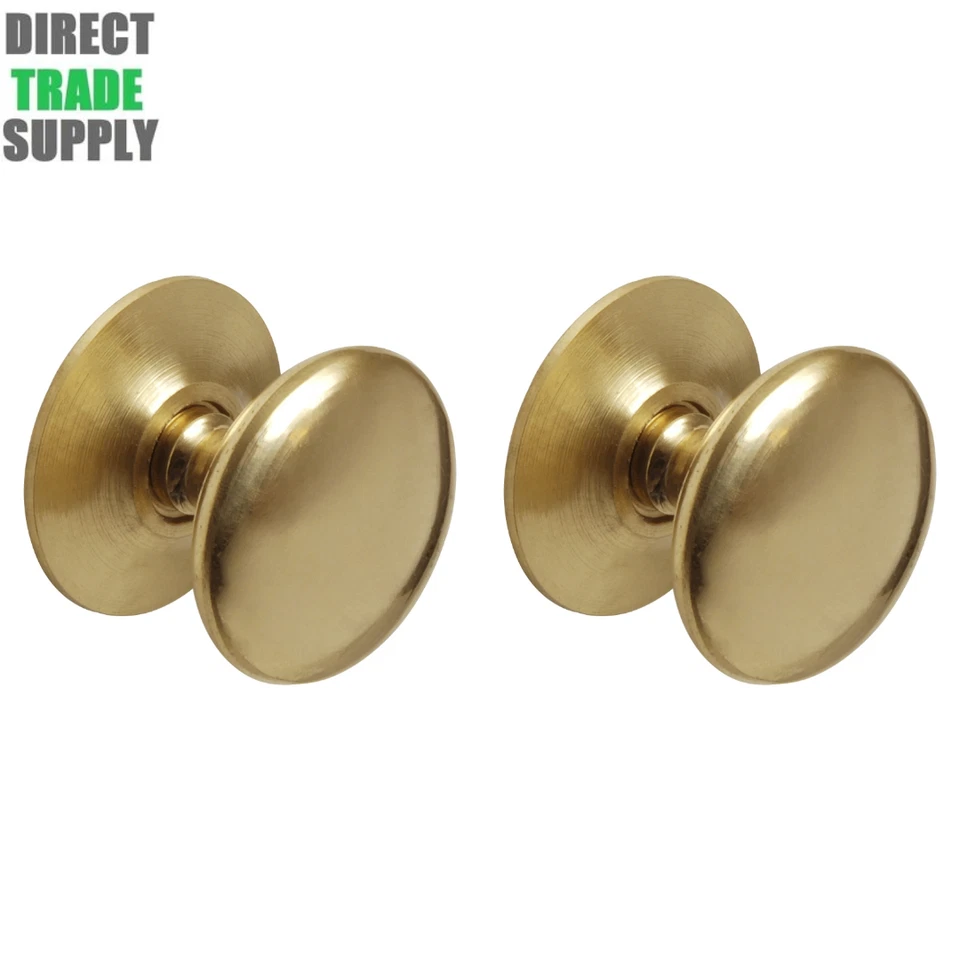 Victorian Polished Brass Cupboard Knob 2 Pack comes with Two Screws - Image 1 of 1