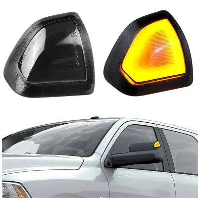 Smoked Lens Ram Mirror Turn Signal Lights Tow Lamp For Dodge Ram 1500 2500 3500 - Image 1 of 4