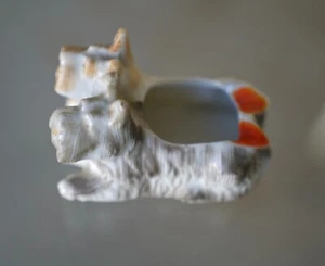 Vintage Scottish Dogs Figurine  Ashtray 3 1/2" w by 2" H - Picture 1 of 5