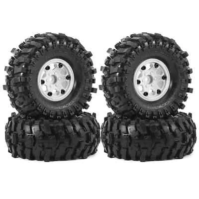 plastic wheel hub 1.9" Rubber Rock Tyres Wheel Tires for 1/10 RC Crawler Car - Image 1 of 4