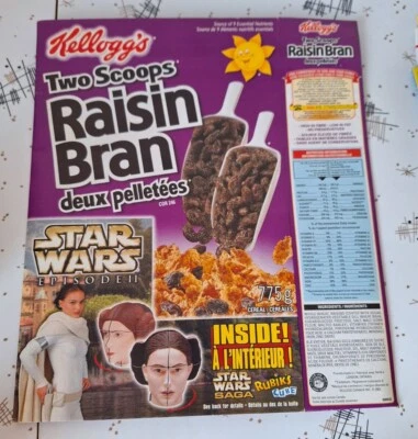 Caja de cereales Kellogg's Raisin Bran Star Wars Episodio 2 Foto 1 de 2