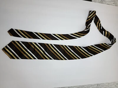 Colours Alexander Julian Black with neutral stripes Men’s Tie **FREE SHIPPING**  - Image 1 of 2