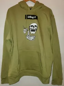 Killing it Skull Grafik Hoodie Pullover Kordelzug Sweatshirt & Känguru Tasche - Bild 1 von 4