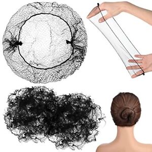 400 pièces filets à cheveux pour femmes filets à cheveux pour service alimentaire invisible élastique noir
