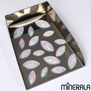 [WHOLESALE] SYNTHETIC OPAL WHITE [OP18] MARQUISE CABOCHON VARIOUS SIZES WP00272