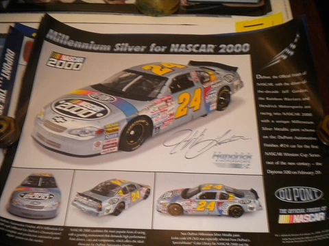 2000 Jeff Gordon NASCAR "Millennium for the Silver",  DuPont Co., 22"x 18", NOS Cover