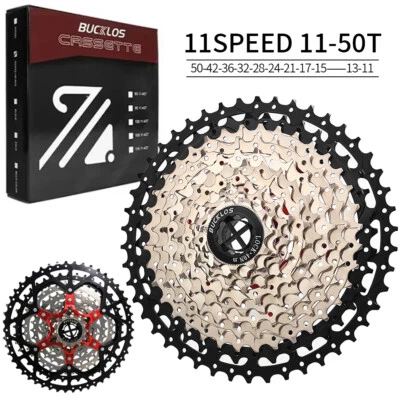 BUCKLOS Bicicleta Cassette 8/9/10/11S se adapta a Shimano/Sram 11-50T MTB Bicicleta de Carretera Piñón Foto 1 de 4