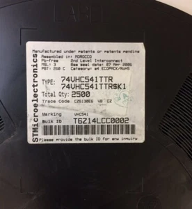 74VHC541T ST MICRO 74VHC541TTR IC BUF NON-INVERT 5.5V 20TSSOP SMD ROHS 20 PIECES - Picture 1 of 1