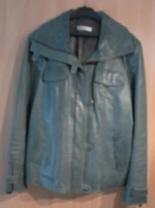 Glattleder-Jacke, dunkelgrün, Gr. 40/42 von Friendtex - Bild 1 von 6