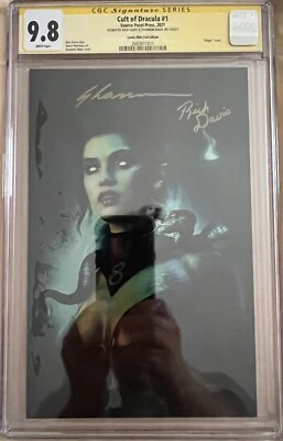 Cult of Dracula #1 CGC 9.8 SS Shannon METAL Virgen 1 de 50 2x Firmado Mear & Rich Foto 1 de 3