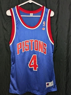 Vintage Champion Joe Dumars DETROIT PISTONS Mens NBA JERSEY Size 44 - Image 1 of 4