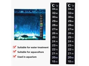 3 x Digital Aquarium Fish Tank Thermometer Temperature Sticker Dual Scale LCD - Picture 1 of 10