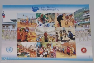 SD BHUTAN 2024 BHUTAN ARMEE IN UN PEACEKEEPING FORCE MNH SHEETLET+S/S & FDC - Bild 1 von 3