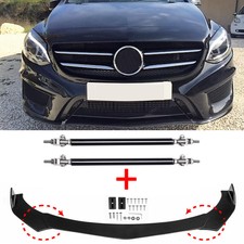 Für Mercedes Lippe Frontansatz DiffusorPaket C Klasse Frontspoiler Stützstangen
