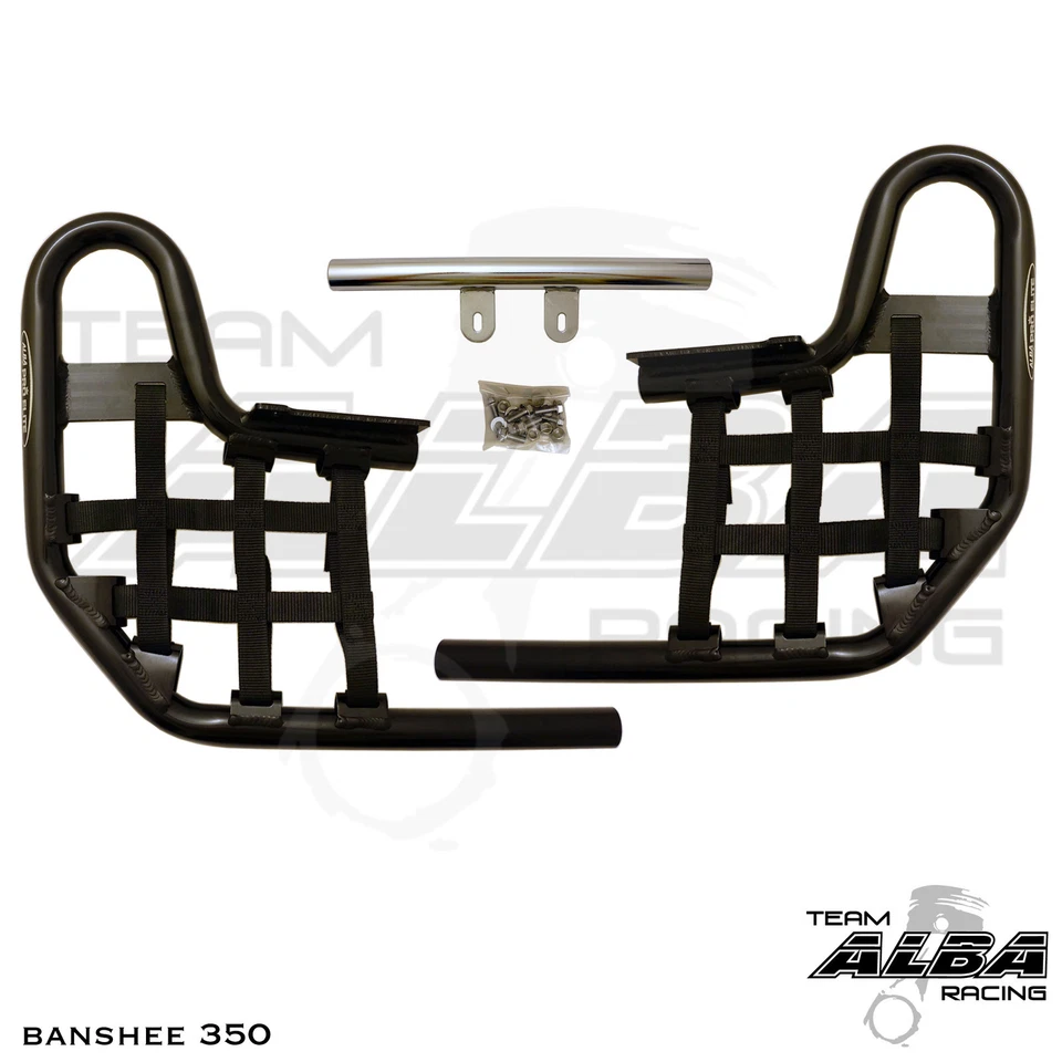 Banshee YFZ 350 YFZ350  Nerf Bars  Alba Racing   Black bar Black nets  207 T1 BB - Image 1 of 1