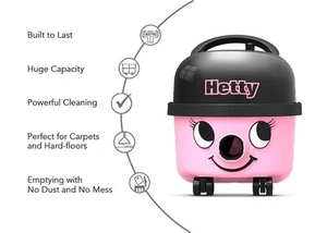 Numatic Hetty HET160 Compact Canister Vacuum – 1.6-Gallon Bag - Picture 1 of 7