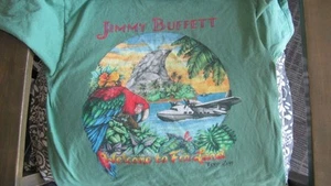 2011 Jimmy Buffett Welcome to Finland Tour Tee Medium Light Green Anvil T-Shirt - Picture 1 of 9