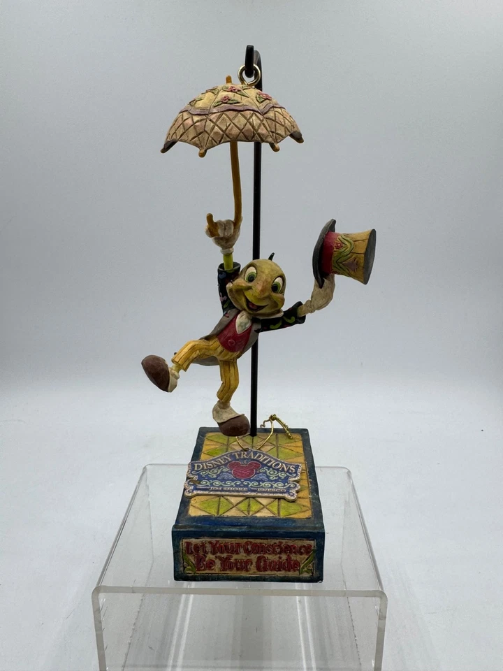 Disney Jim Shore Jiminy Cricket LET YOUR CONSCIENCE BE YOUR GUIDE #4005219 - Image 1 of 4