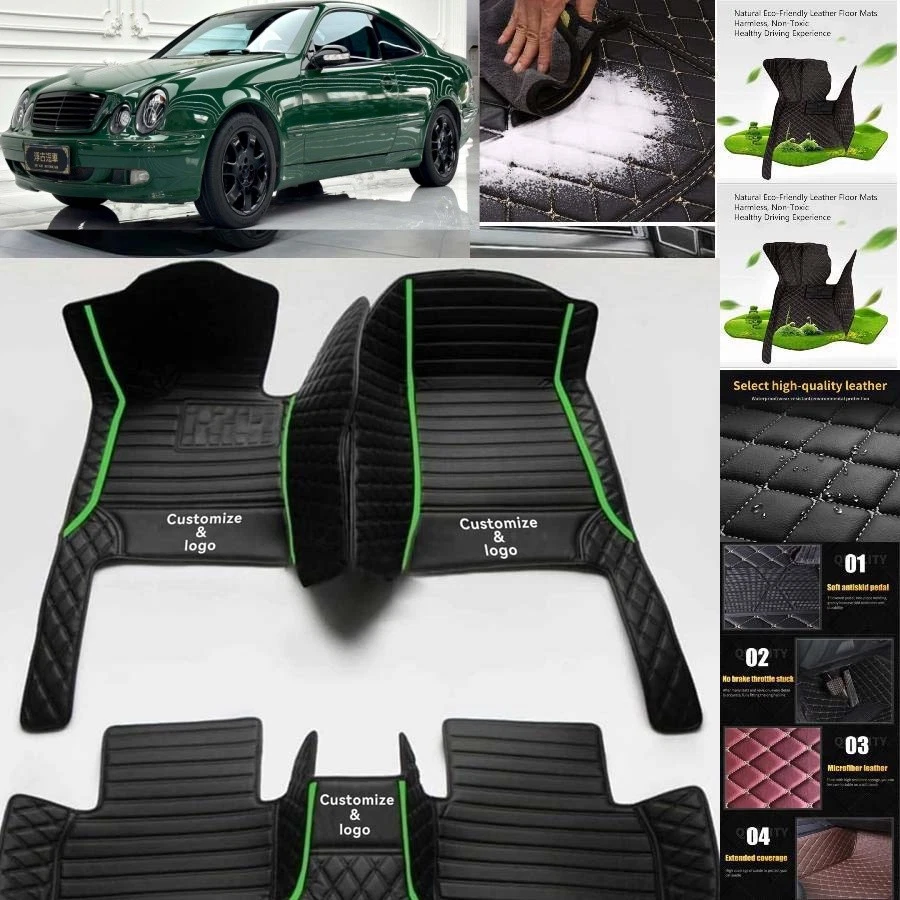 For Mercedes Benz CLK Car Floor Mats Custom Waterproof Luxury Carpets Auto Liner - Изображение 1 из 4
