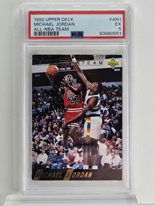 Upper Deck 1992-93 All-NBA Team Michael Jordan #AN1 Chicago Bulls PSA 5 Grade - Picture 1 of 2